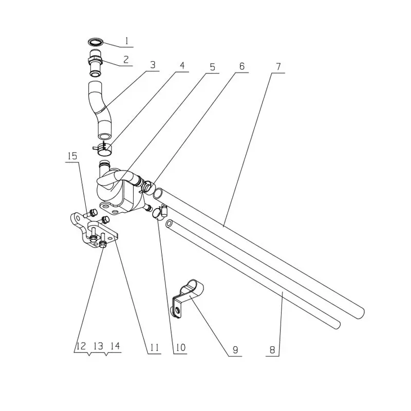 Genuine YC4F115-30(F50SA) Engine Parts - Oil Cooler, Fuel Filter, Breather, Fuel Lines