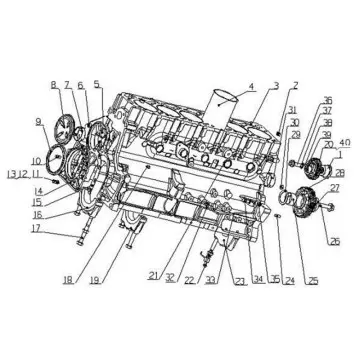 Genuine YC6G270-30(G5AQP) Engine Parts - Cylinder Block, Piston, Crankshaft Damper