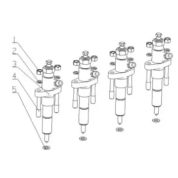 Genuine YC4D120-21(D1204) Engine Parts - Injector, Turbocharger, Radiator Hoses & Drain Switch