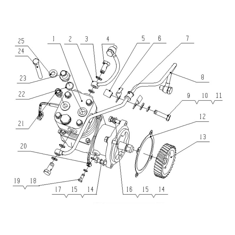Genuine YC4D120-21(D1204) Engine Parts - Starter, Alternator, Air Compressor & Sensors