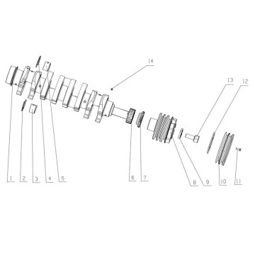 Genuine YC4F115-30(F50SA) Engine Parts - Crankshaft Damper, Camshaft, Intake/Exhaust Pipe